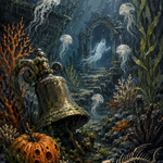 Malen nach Zahlen Spuk unter dem Meer – Halloween-Motiv