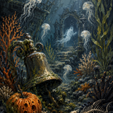 Malen nach Zahlen Spuk unter dem Meer – Halloween-Motiv
