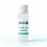 Flow Aid Acrylmedium in einer transparenten 30-ml-Flasche mit weißem Klappverschluss.