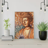 Malen nach Zahlen Buddha Braun