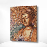 Malen nach Zahlen Buddha Braun