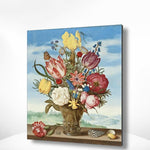 Malen nach Zahlen Bunte Blumen in einer Vase