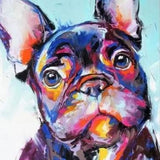 Malen nach Zahlen Bunte Bulldogge