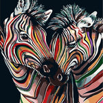 Malen nach Zahlen Bunte Zebras