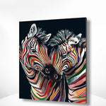Malen nach Zahlen Bunte Zebras