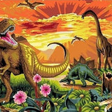 Malen nach Zahlen Dinosaurier
