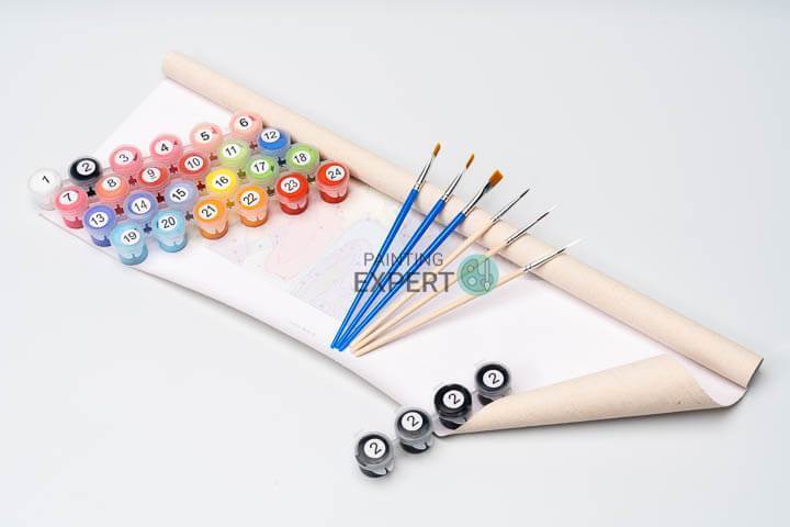 Malen nach Zahlen Eulen Weihnachten