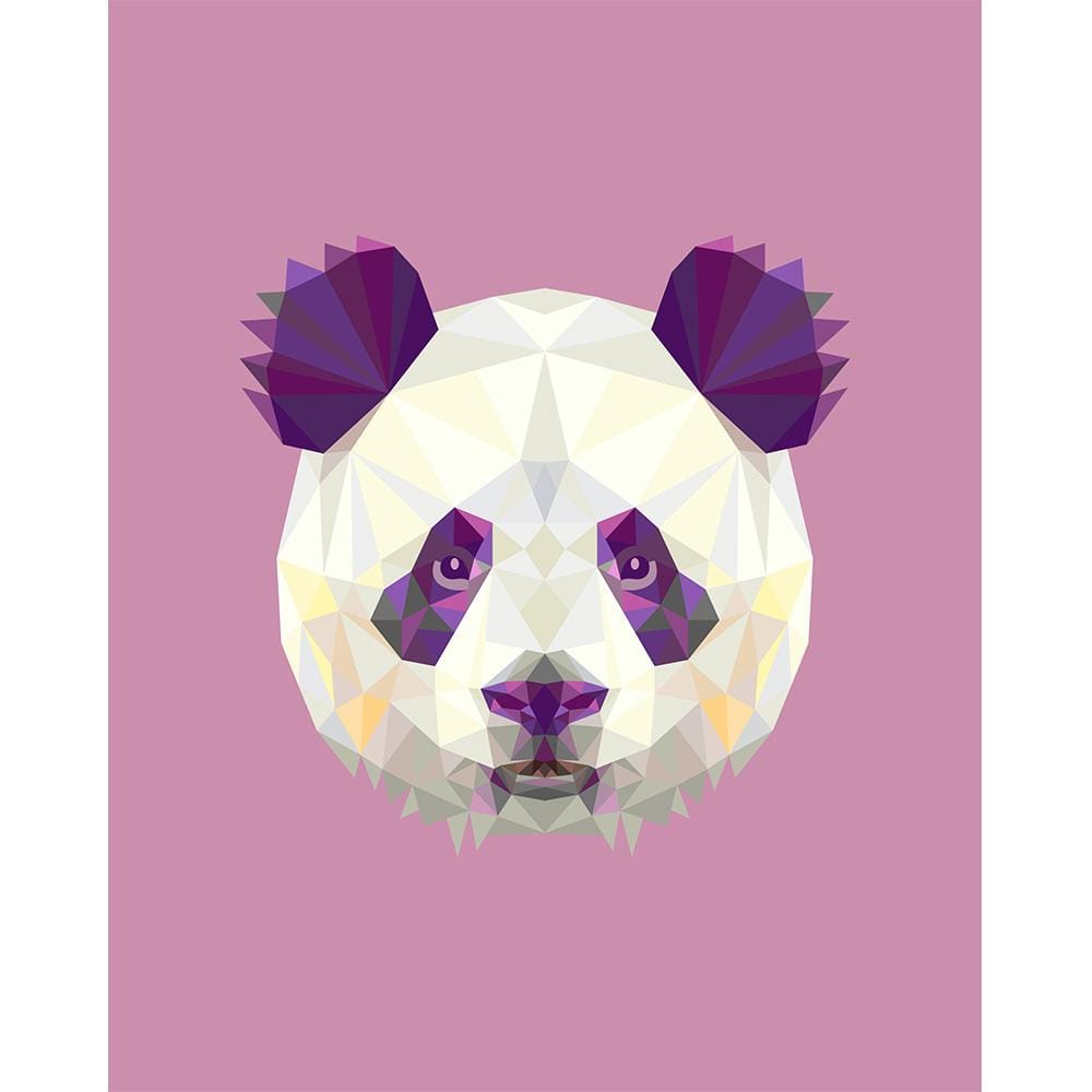 Malen nach Zahlen Panda Polygon