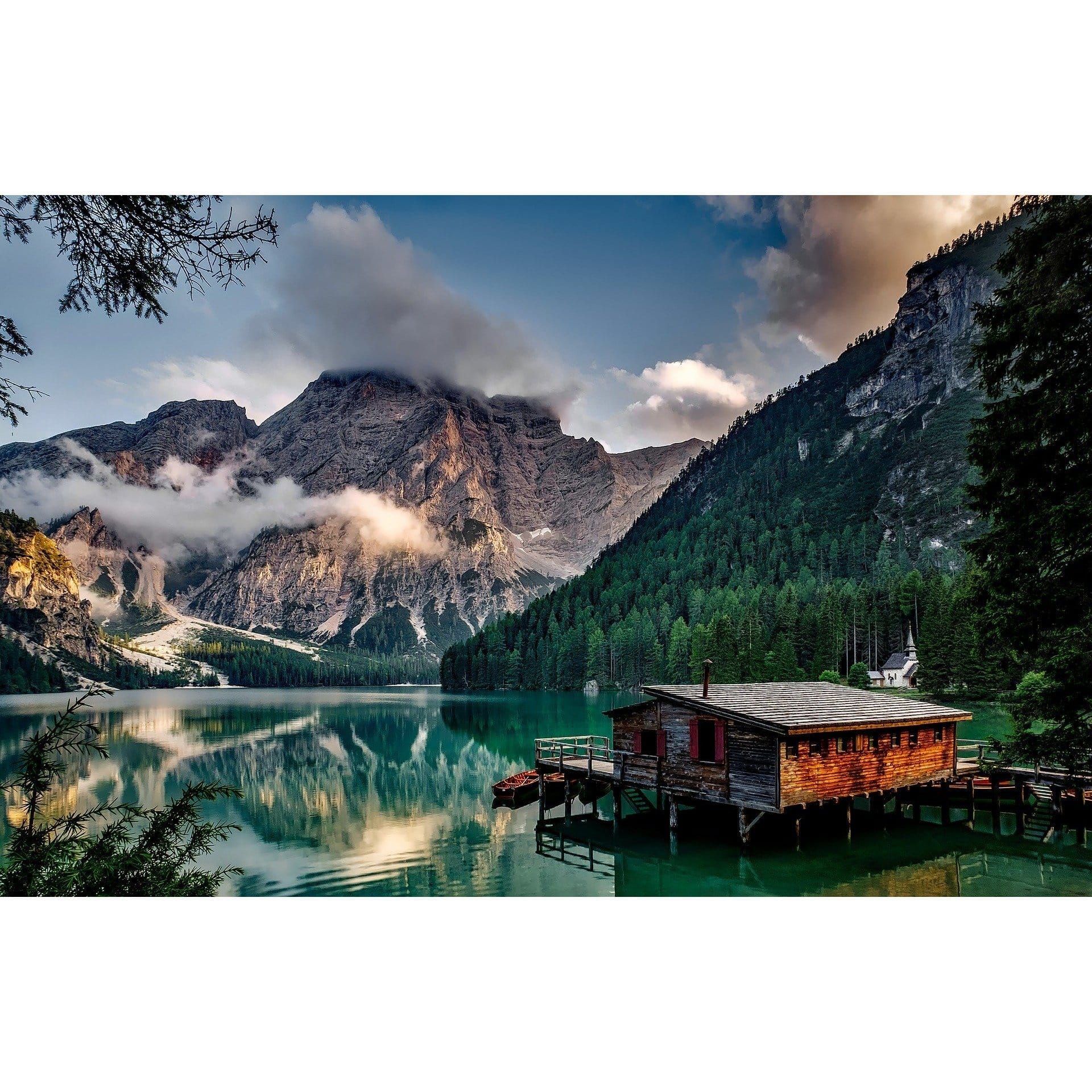 Malen nach Zahlen See in Italien