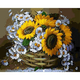 Malen nach Zahlen Sonnenblumen und Kamille
