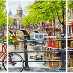 Malen nach Zahlen Triptychon Amsterdam