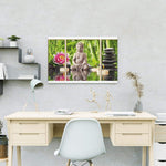 Malen nach Zahlen Triptychon Buddha
